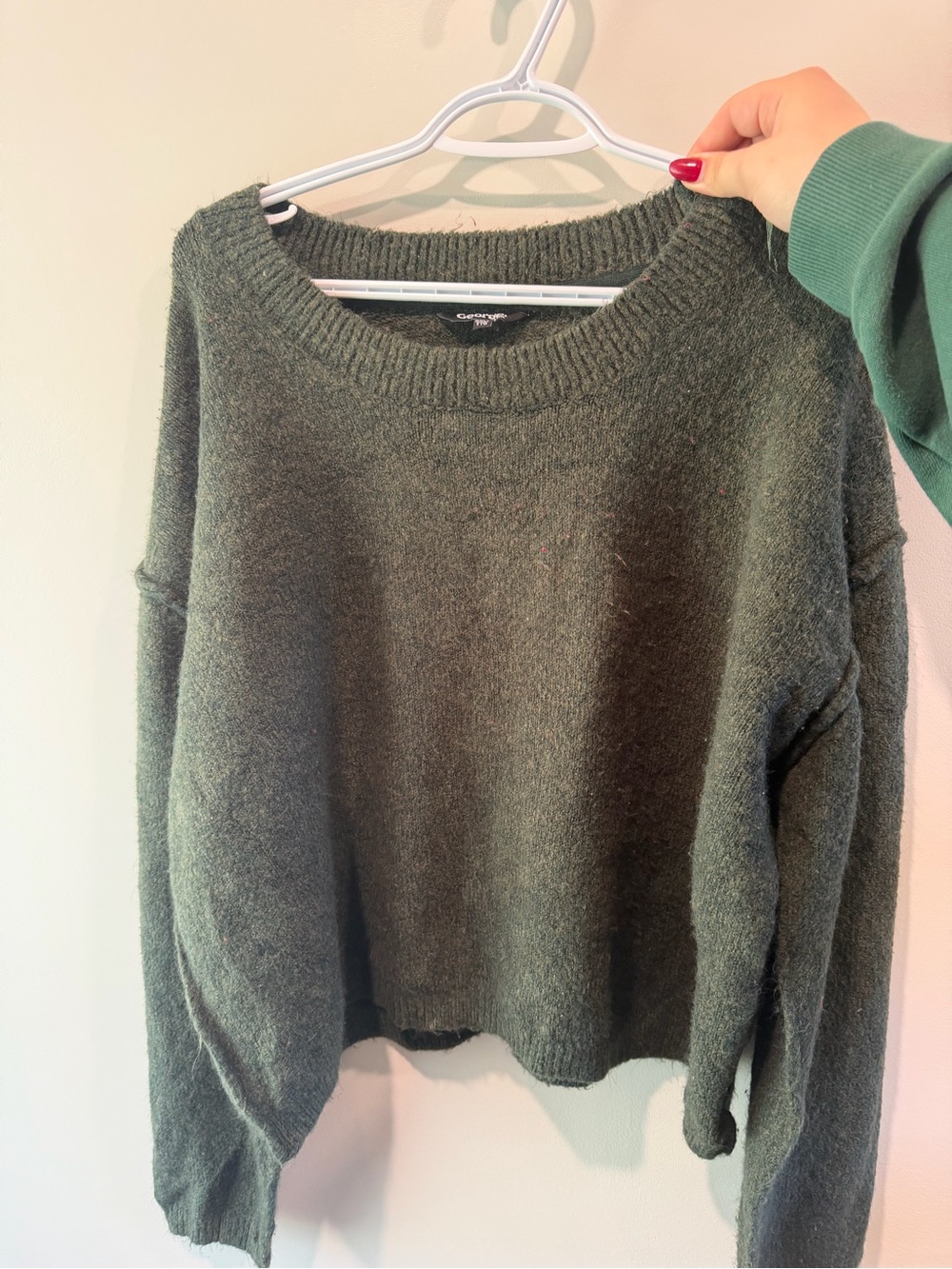 Cozy Olive Crewneck Sweater